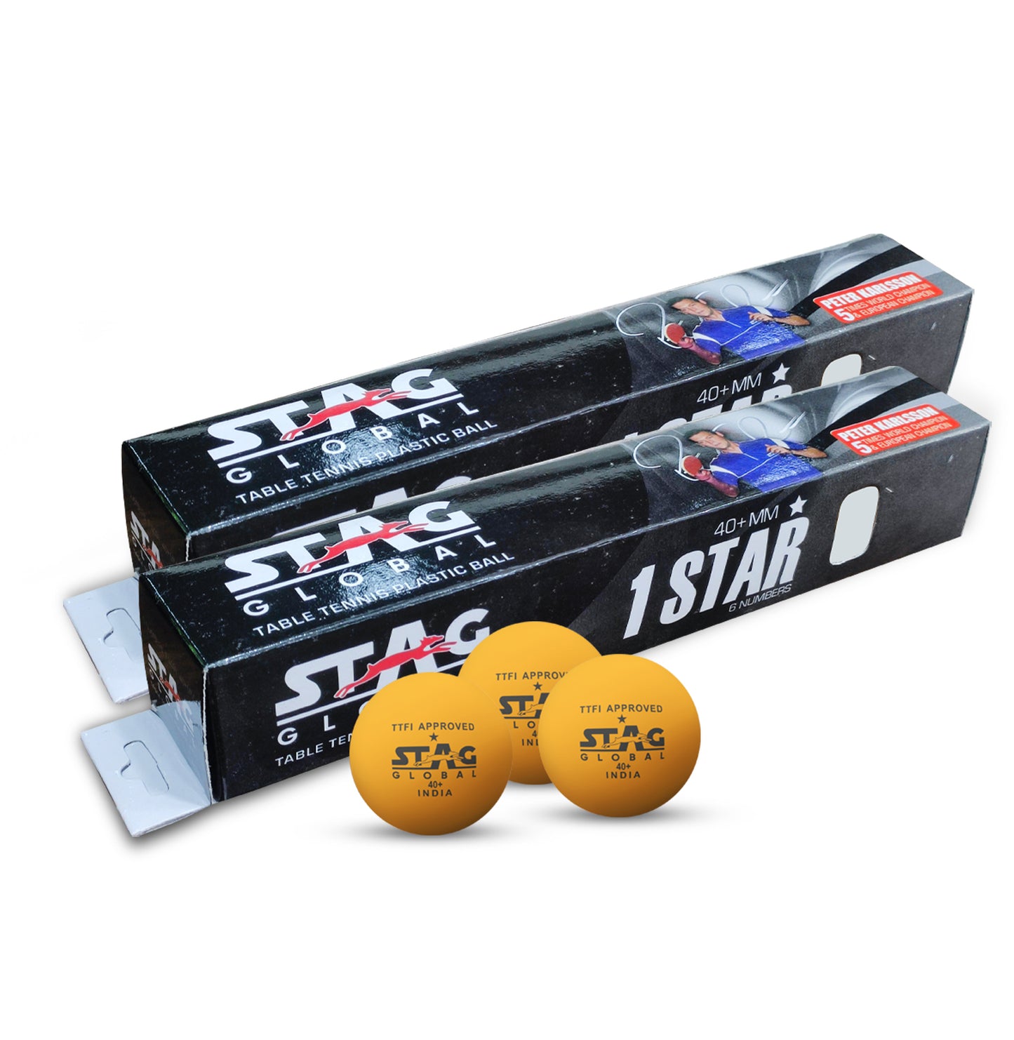 Stag 1 Star Table Tennis  Orange ball