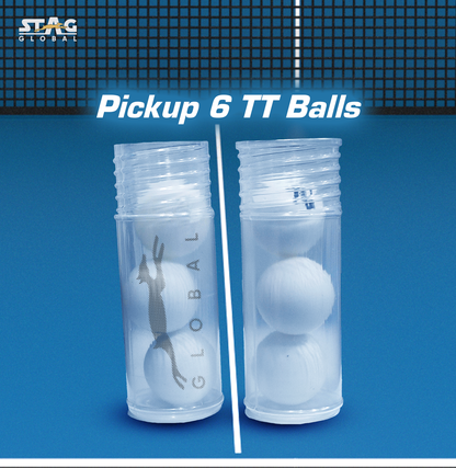STAG GLOBAL Table Tennis Ball Transparent Ball Roller Ping Pong Balls | 6 Table Tennis Balls Space Available Transparent Ball Roller