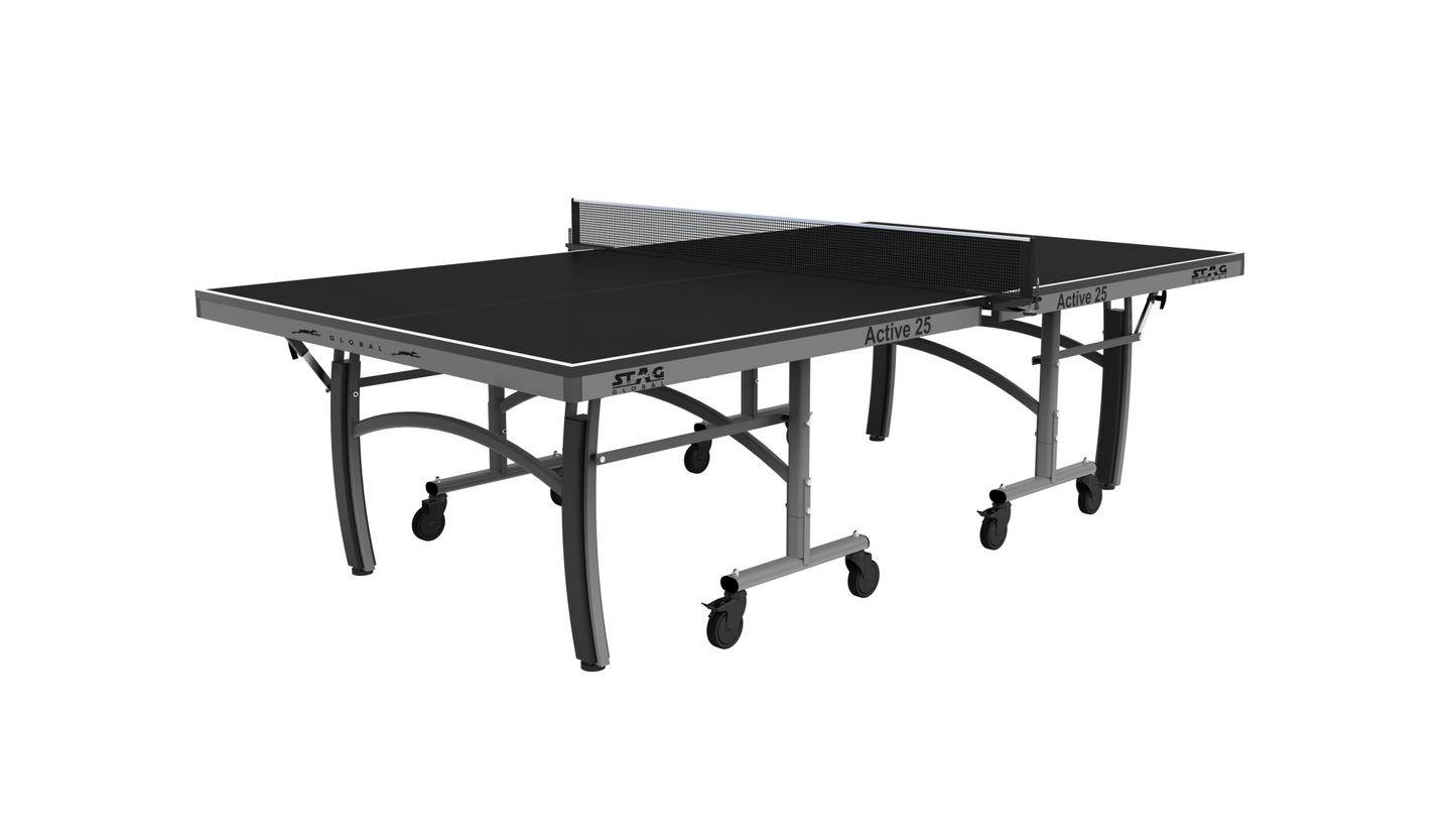STAG GLOBAL Active Series Table Tennis Table With 2 Racket, 6 Balls, Clamp Net, 1 Cover