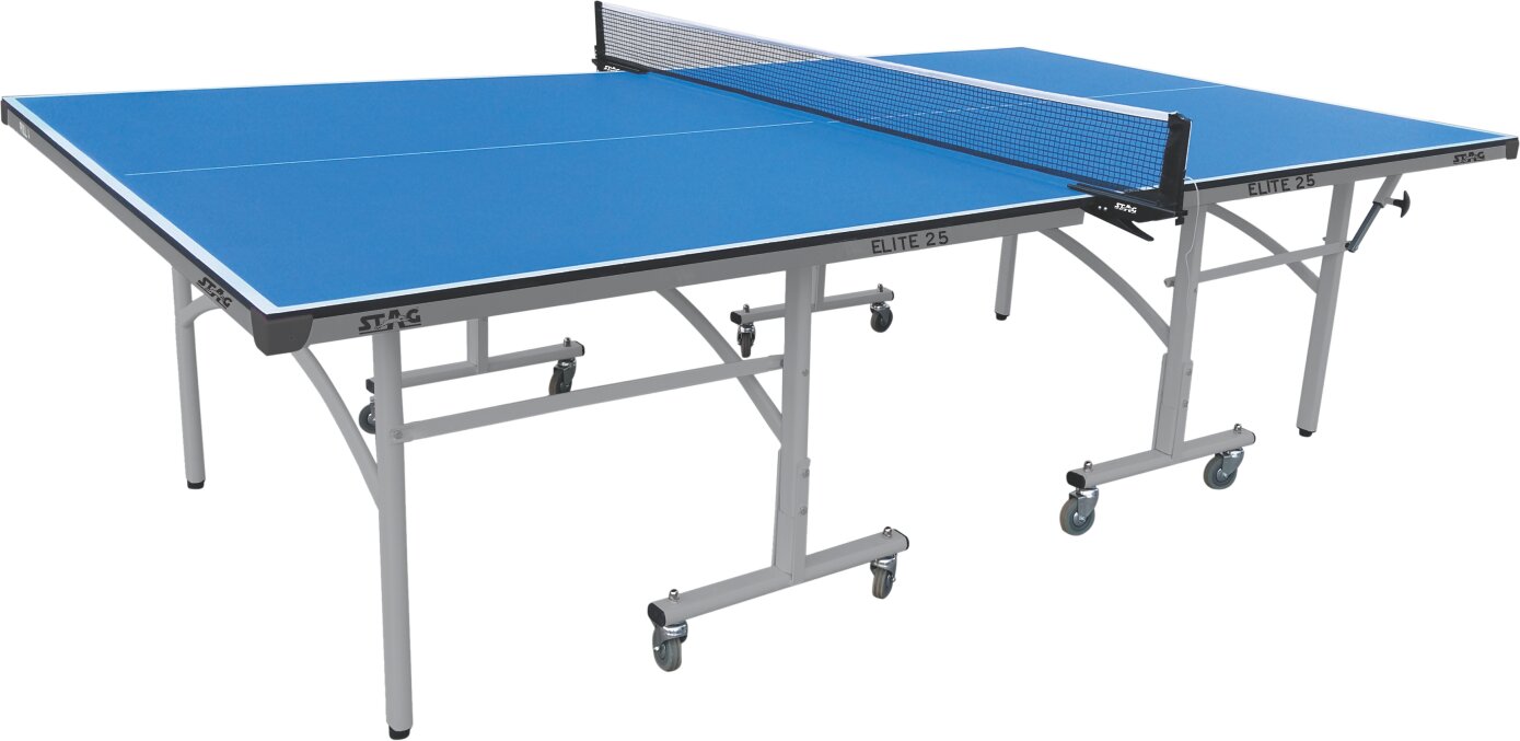 STAG GLOBAL Elite Series Professional Table Tennis Table with 2 TT Rackets, 3 Balls, 1 Table Cover & Clamp Net
