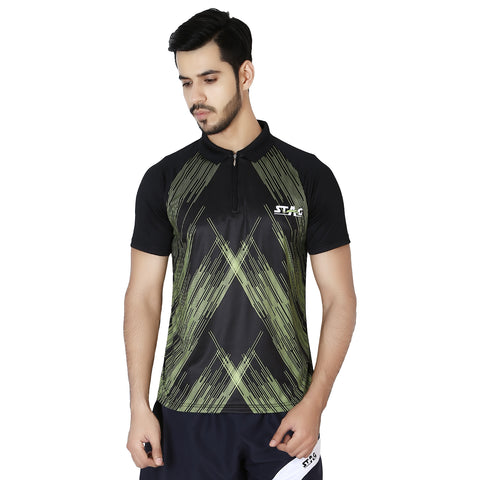 STAG GLOBAL X Ray Men's Athletic Fit Polo T-Shirt | Solid Sportswear for Active & Casual Use