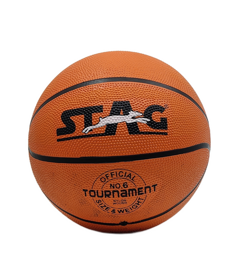 STAG GLOBAL TOURNAMENT BASKET BALL| Size 6 | High Quality | Durable Grip for Match & Training Play
