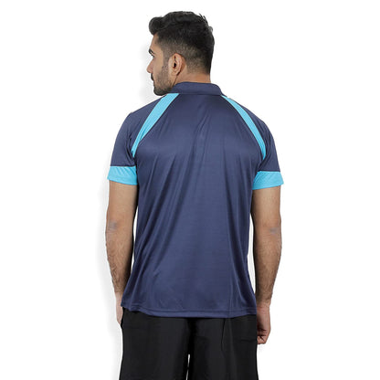 Stag Men's Solid Regular Fit T-Shirt (Model : Prox/Navy Blue)