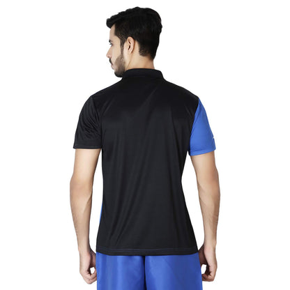 Stag Men's Solid Regular Fit T-Shirt (Model : Shell/Royal Blue)