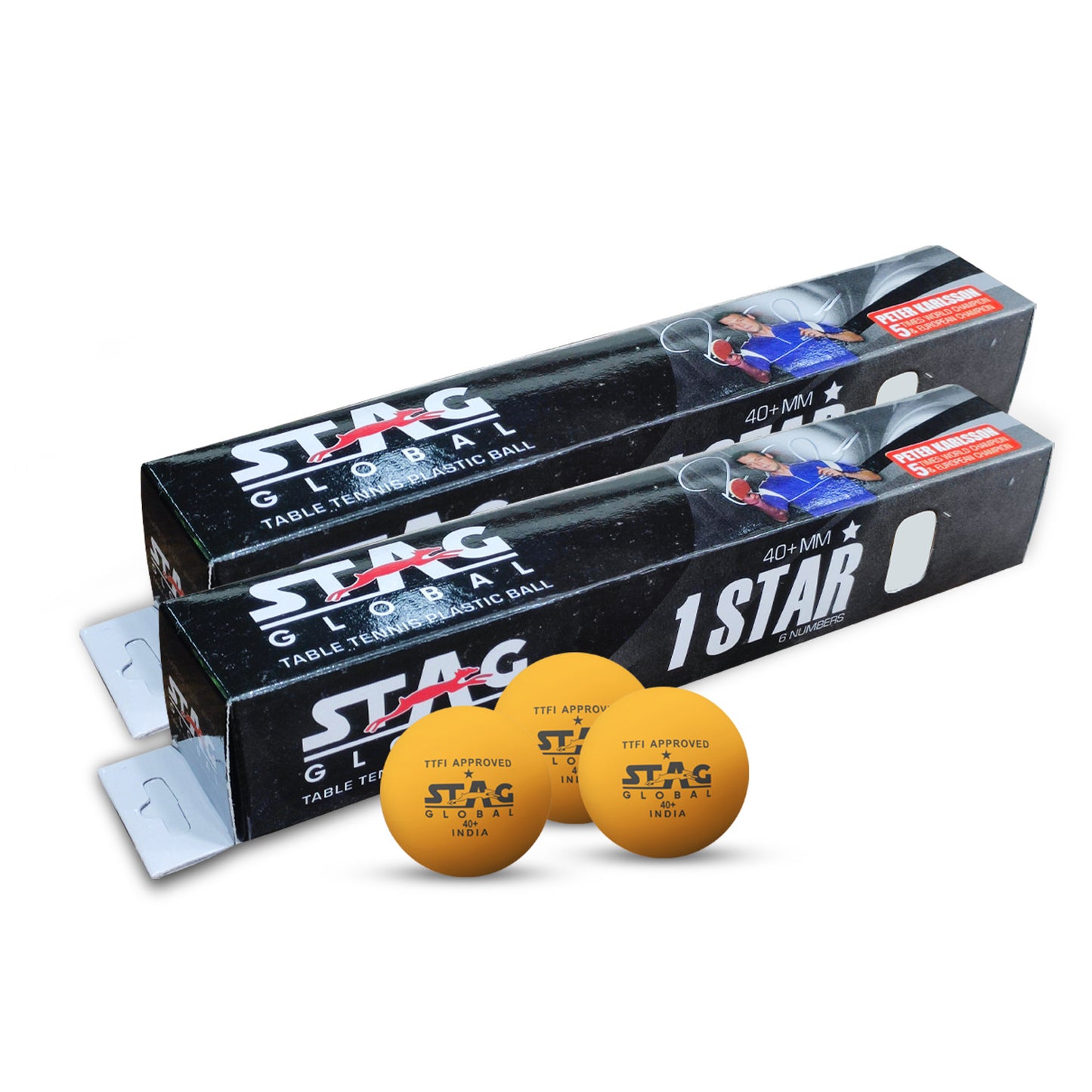 Stag Global 1 Star Plastic Table Tennis Ball Available Pack Of 12 ,30, 72, 90