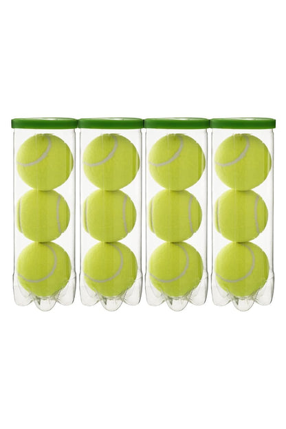 STAG GLOBAL Prince Play+Stay 1 ITF & USTA Approved Low Compression Tennis Ball - Pack of 12 (Yellow)