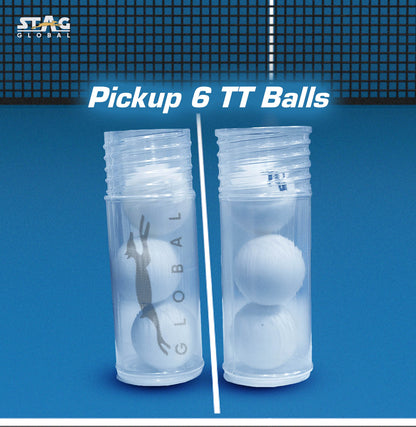 STAG GLOBAL Table Tennis Transparent Ball Roller with 1 star 6 Table tennis Balls | Easy to Carry