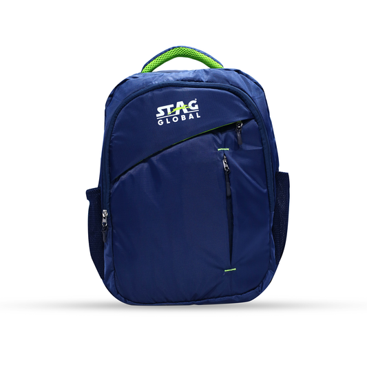 STAG GLOBAL Outlander Plus Multipurpose Backpack (Outlander Plus , Standard, Sports Backpack | Navy Blue/ neon Green)