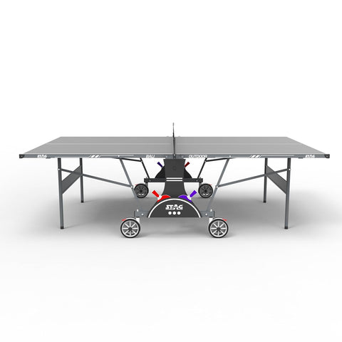 STAG GLOBAL Bali Outdoor Table Tennis Table | 4mm top Thickness with 2 TT Rackets | 6 Balls | 1 Table Cover & Clamp Net