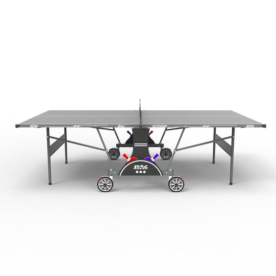 STAG GLOBAL Bali Outdoor Table Tennis Table | 4mm top Thickness with 2 TT Rackets | 6 Balls | 1 Table Cover & Clamp Net
