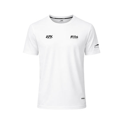 Stag Global APX Pure White Sports Set for Men & Women | Half Sleeve Round Neck T-Shirt with Track Pant | 4-Way Stretch | Moisture Wicking