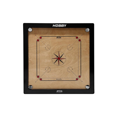 STAG GLOBAL Hobby Line Carrom Board | 1.5" Frame | Premium Regulation Size | Smooth Surface for Family & Friends Play