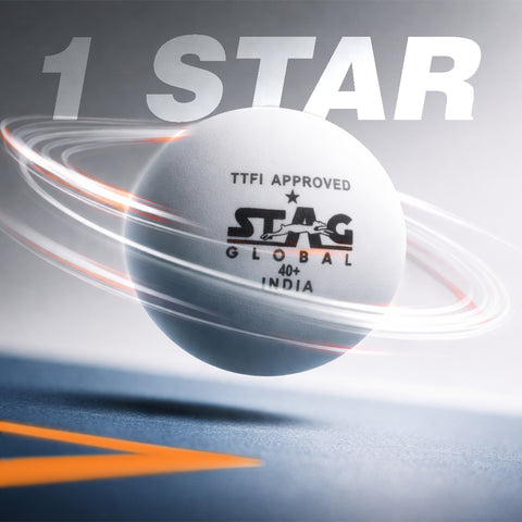 STAG GLOBAL 1 Star Plastic Table Tennis Ball White Available Pack Of 12 ,30, 72, 90 – alternate view