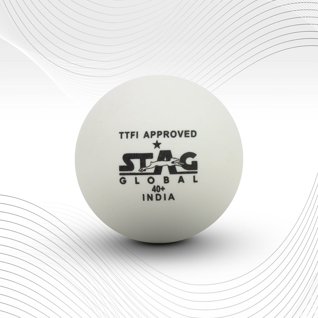 STAG GLOBAL 1 Star Plastic Table Tennis Ball White Available Pack Of 12 ,30, 72, 90
