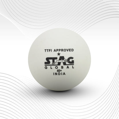 STAG GLOBAL 1 Star Plastic Table Tennis Ball White Available Pack Of 12 ,30, 72, 90