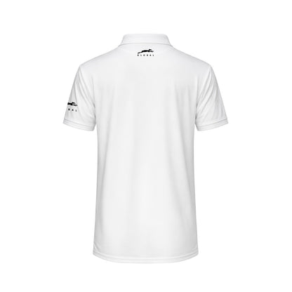 Stag Global APX Pure White Sports T-Shirt for Men | Half Sleeve Collar Neck | 4-Way Stretch | Moisture Wicking | 140 GSM Interlock Fabric