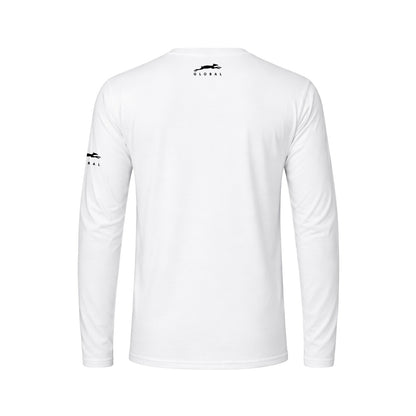 Stag Global APX Pure White Full Sleeve Sports T-Shirt for Men | Round Neck | 4-Way Stretch | Moisture Wicking | 140 GSM