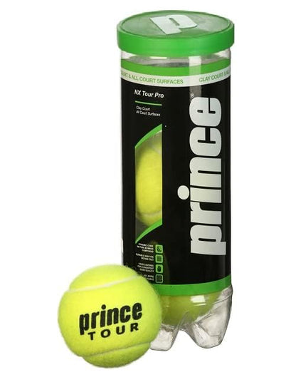 STAG GLOBAL Prince Prince NX Tour Pro Tennis Balls | ITF Approved Tennis Ball - Pack of 3 (Yellow)