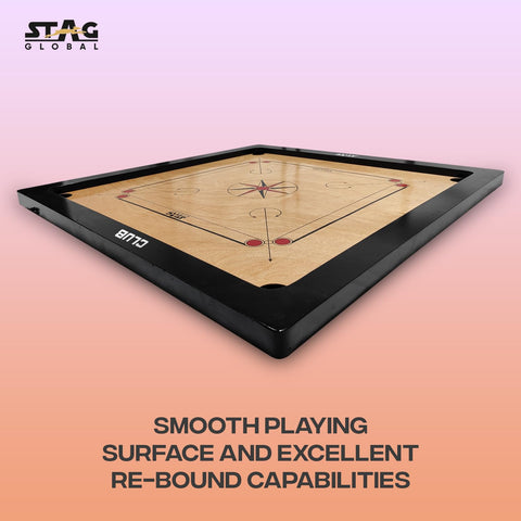 STAG GLOBAL Carrom Board Club | Premium Wood | Smooth Play Surface – alternate view