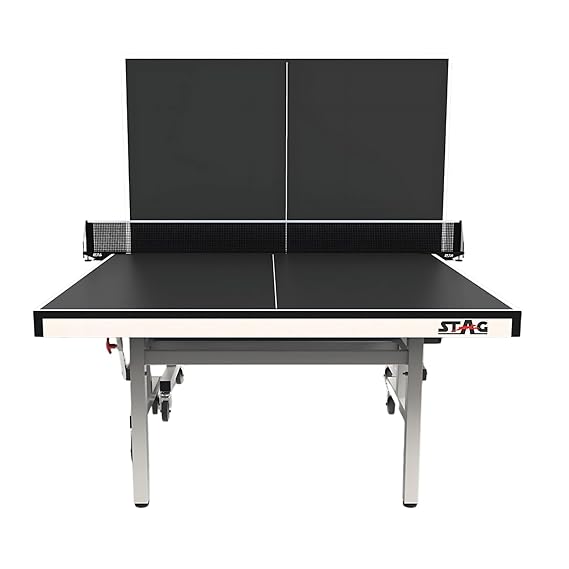STAG GLOBAL Americas 16 Table Tennis Table 25mm Top (ITTF-Approved) Table with 2 TT Rackets, 6 Balls, 1 Table Cover & Clamp Net