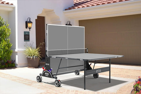 STAG GLOBAL Bali Outdoor Table Tennis Table | 4mm top Thickness with 2 TT Rackets | 6 Balls | 1 Table Cover & Clamp Net – alternate view