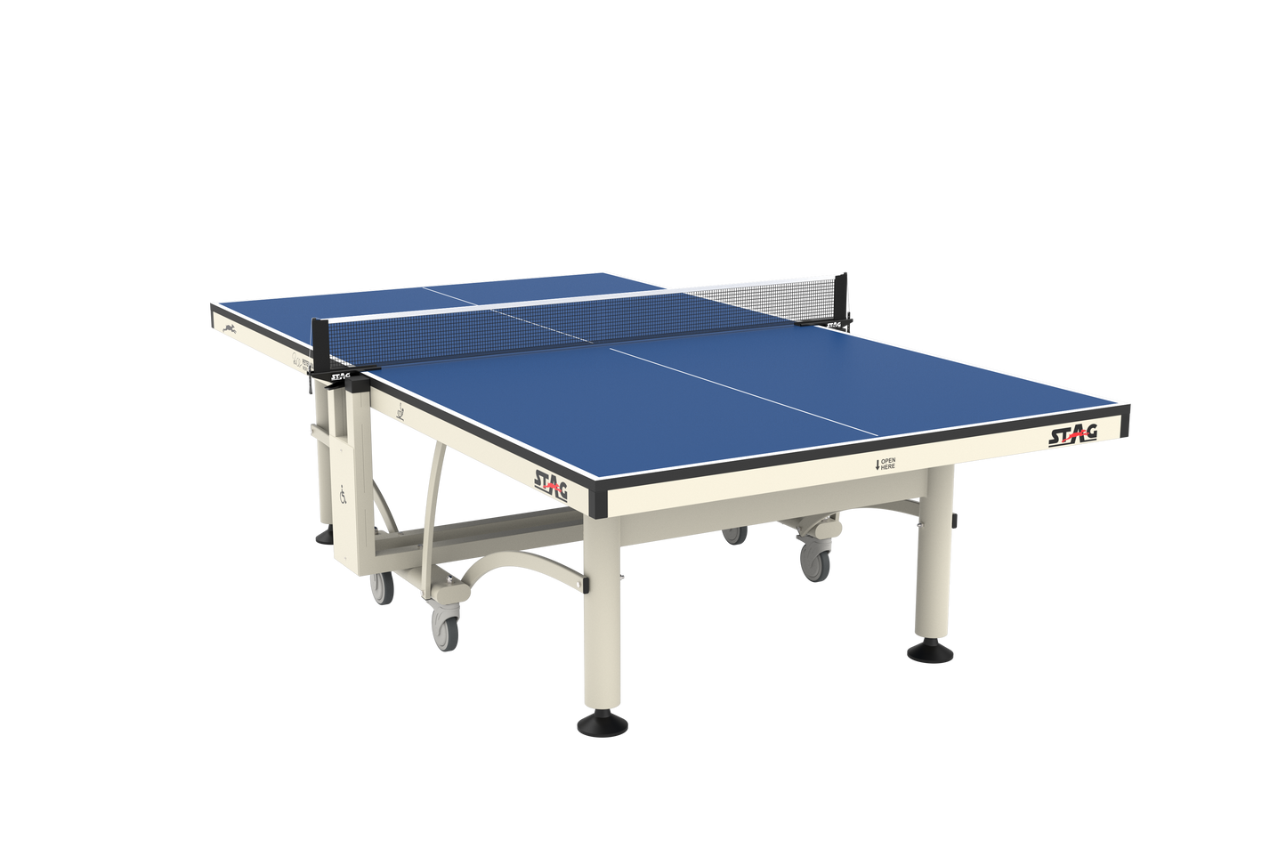 STAG GLOBAL Peter Karlsson Table Tennis Table |  High Level Competition TT Table | with 2 TT Rackets | 6 Balls | 1 Table Cover | Clamp Net