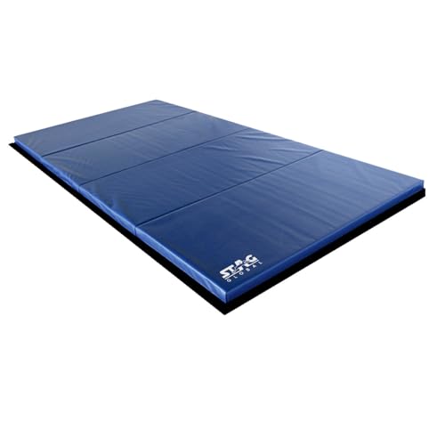 STAG GLOBAL Multi-Purpose Foldable Fitness MAT 180 CM X 60 CM X 30 MM | Use as Tumbling mat, Gymnastics mat, Crash pad | Thick Foam | for Both Men and Women