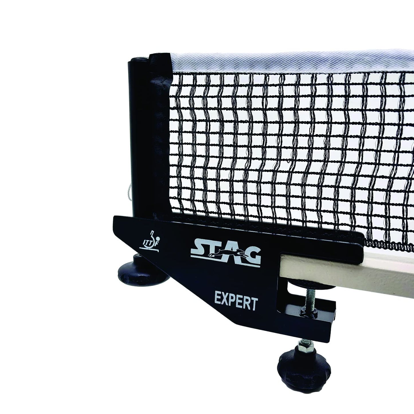 Stag Global Expert Professional Grade Table Tennis (T.T) Net & Post Set (ITTF Approved)| Quick Easy Setup and Spring Activated Clamp Net