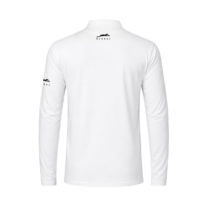 Stag Global APX Pure White Full Sleeve Sports Set for Men & Women | Collared T-Shirt with Track Pant | Moisture Wicking | 4-Way Stretch