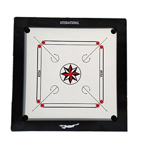 STAG GLOBAL International Carrom Board 4" With Wheels | 29x29 Inch Premium Play Area | 12mm Prelaminated Particle Board – alternate view