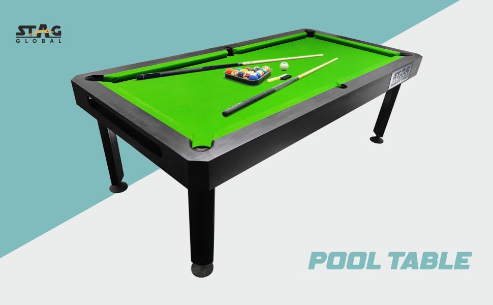 STAG GLOBAL Flex Pool Table | 4 feet x 8 feet | Wooden Table | All Accessories Included | Model 3
