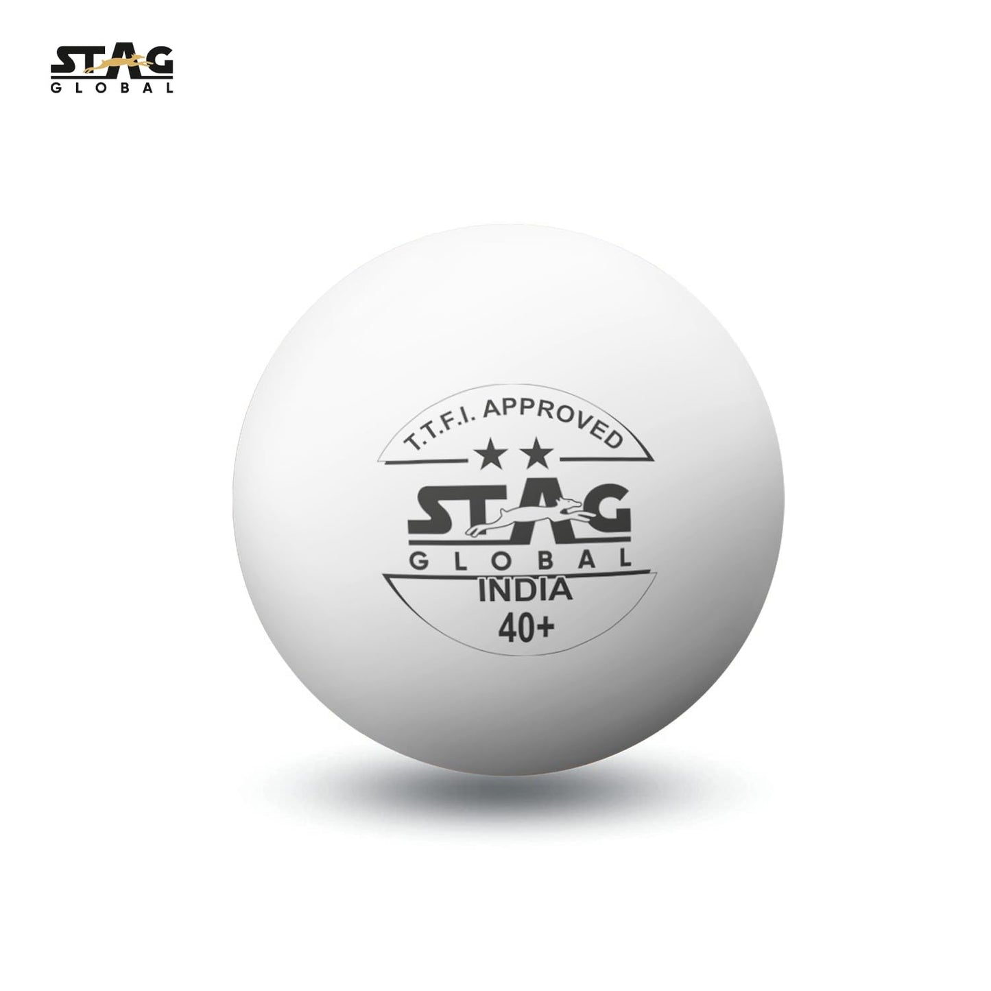 Stag Global 2 Star Plastic Table Tennis Ball White Available Pack Of 12 ,30, 72, 90