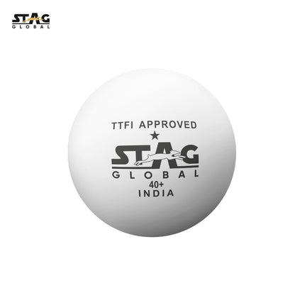 STAG GLOBAL 1 Star Plastic Table Tennis Ball White Available Pack Of 12 ,30, 72, 90
