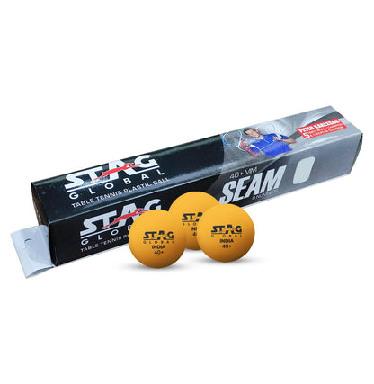 Stag Global Seam Plastic Table Tennis Ball Orange Available Pack Of 12 ,30, 72, 90