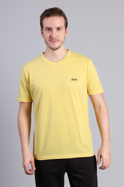 STAG GLOBAL Nova  Premium 100% Cotton V-Neck T-Shirt | Perfect for All Occasions