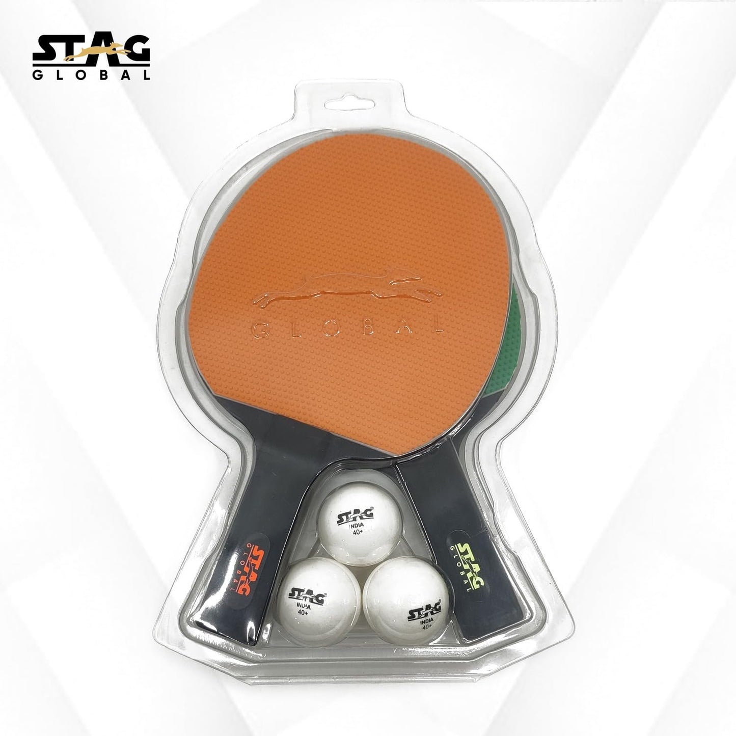 (2024 Model) STAG Global Series 1 Table Tennis Playset (2 Racquets & 3 Balls)