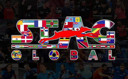 STAG GLOBAL Flex Table Tennis Table Black Top Thickness 22mm with 2 TT Rackets, 6 Balls, 1 Table Cover & Clamp Net