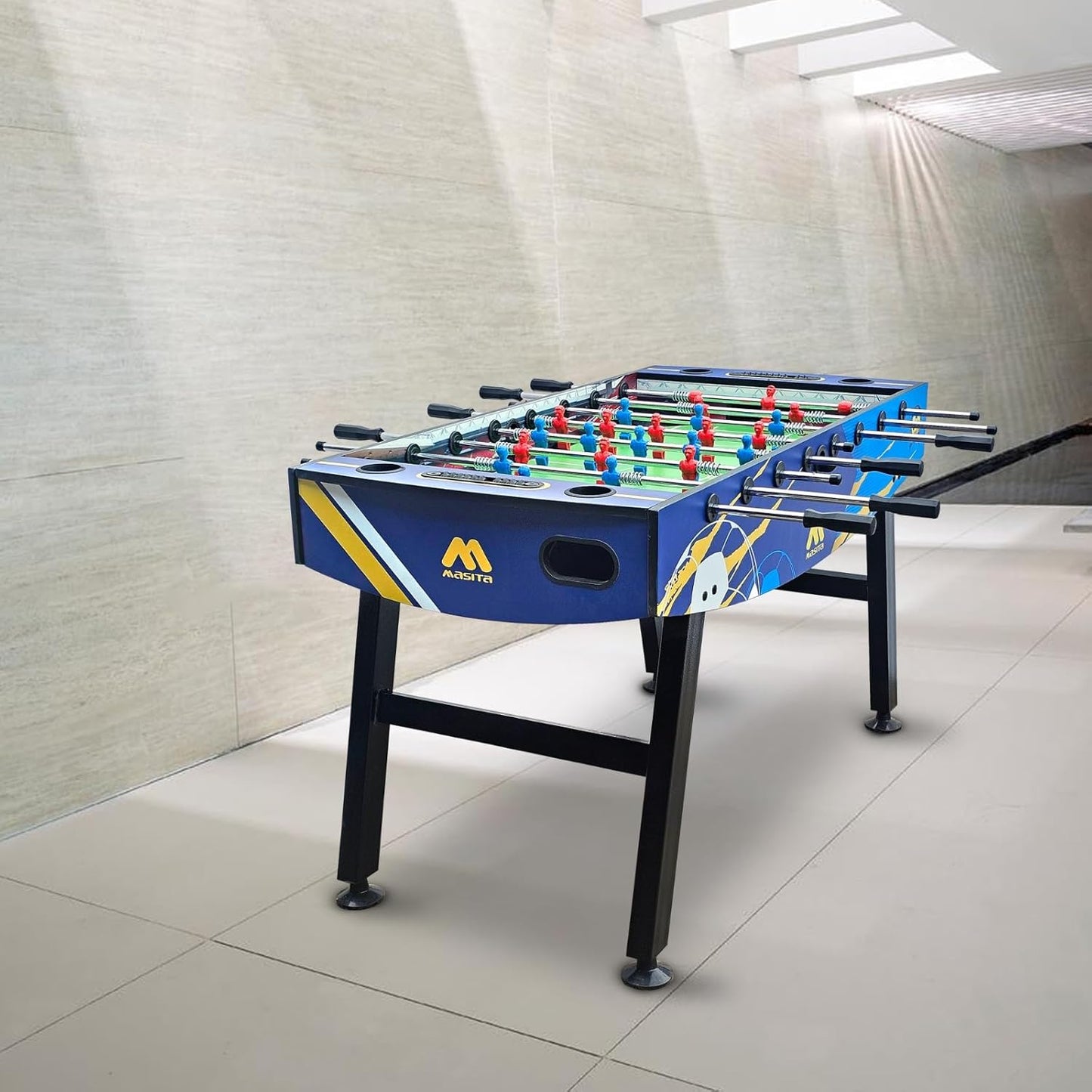 Masita Competition Series  Foosball Table | Indoor Sports Game Table | 2-4 Player Soccer Table Game | 3 Black & white balls 1 Screw Driver