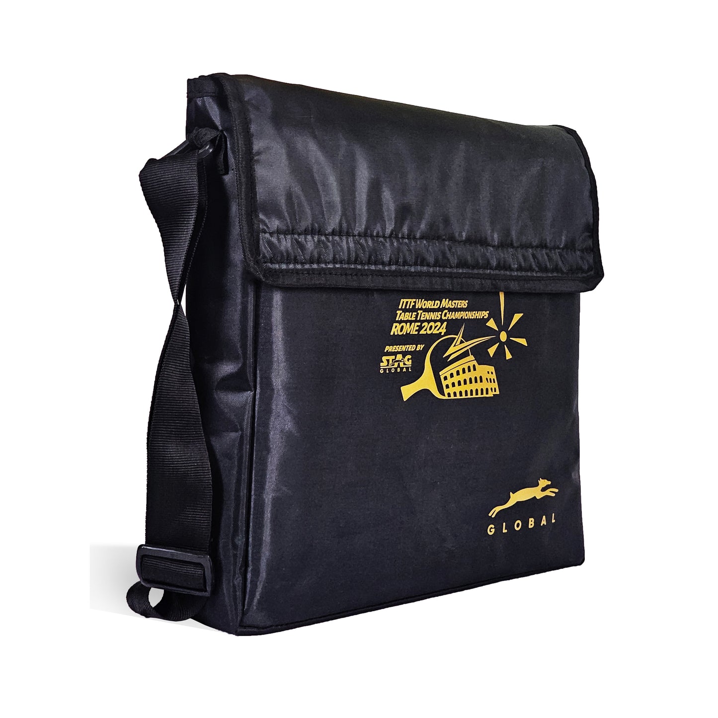 LIMITED EDITION | STAG GLOBAL ROMA WORLD MASTERS CHAMPIONSHIP 2024 | BLACK And GOLD | WITH CUSTOM SLING BAG |