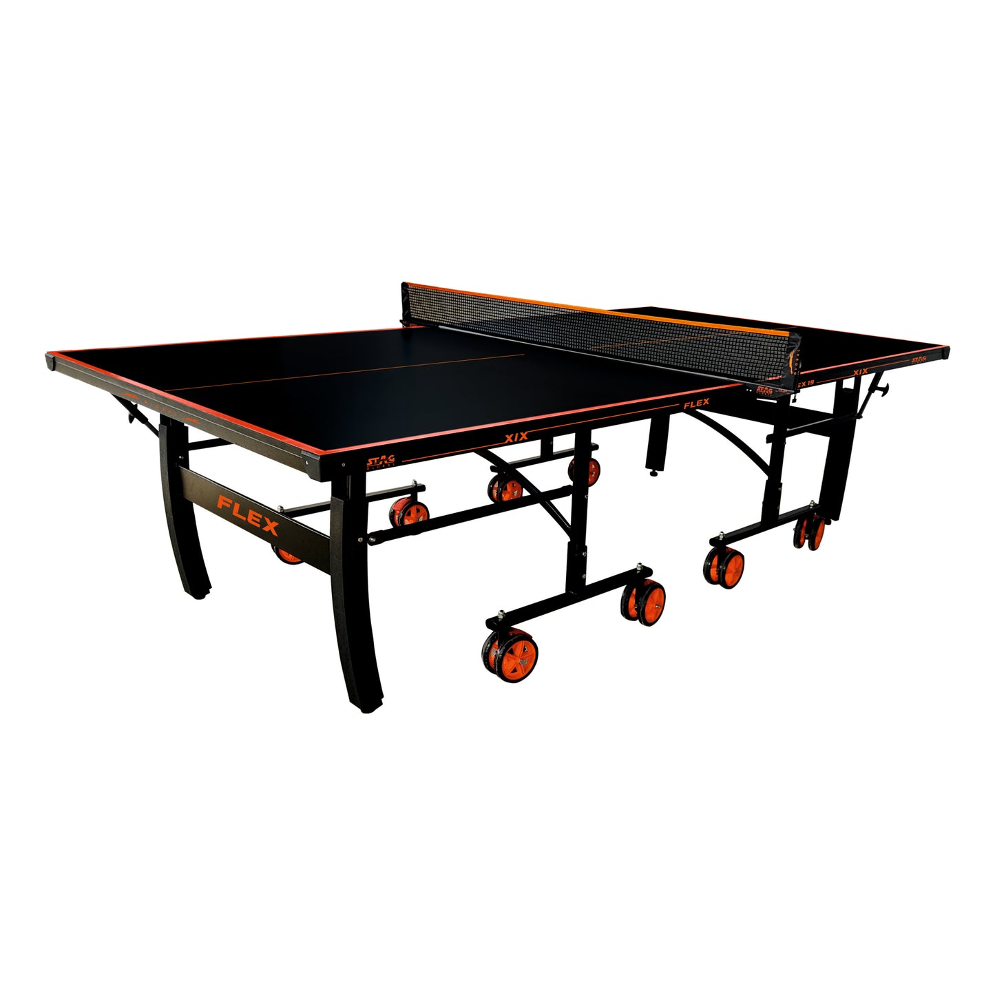 STAG GLOBAL Flex Series  Table Tennis  TT Table | Thickness 16,19,22,25 mm with 2 TT Rackets, 6 Balls, 1 Table Cover & Clamp Net