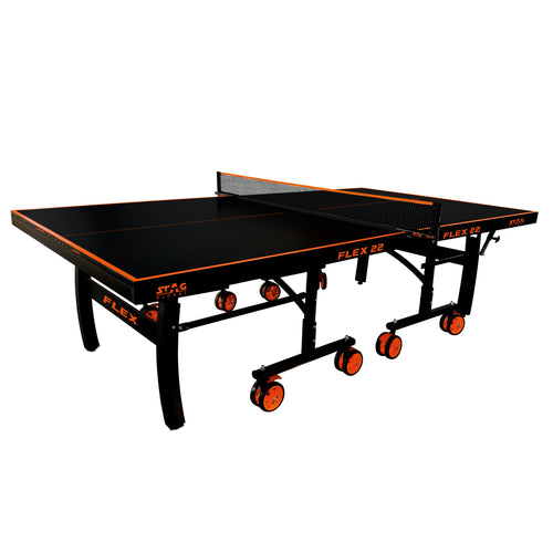 STAG GLOBAL Flex Series  Table Tennis  TT Table | Thickness 16,19,22,25 mm with 2 TT Rackets, 6 Balls, 1 Table Cover & Clamp Net
