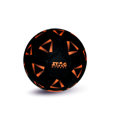STAG GLOBAL Flex Street Football | Size 5 | Black & Orange | Durable Outdoor Ball