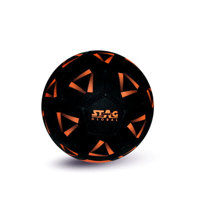 Stag Global Flex Street Football - Size: 5  (Pack of 1, Black/orange)