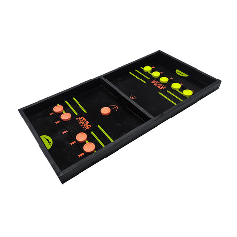 STAG GLOBAL Premium Wooden Large String Hockey Table Game |  Fast Sling Puck Game | Family Fun Game |  Game for All Ages