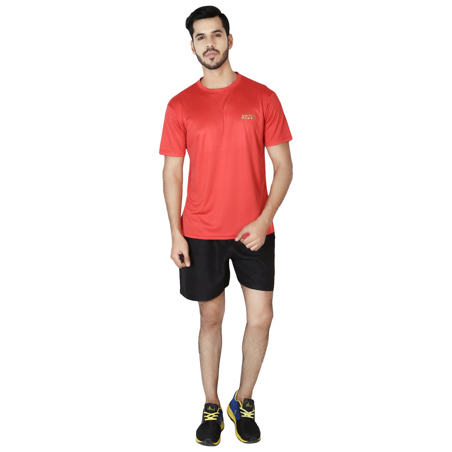 STAG GLOBAL Training  Men's Solid Athletic fit T-Shirt | Solid Sportswear for Active & Casual Use