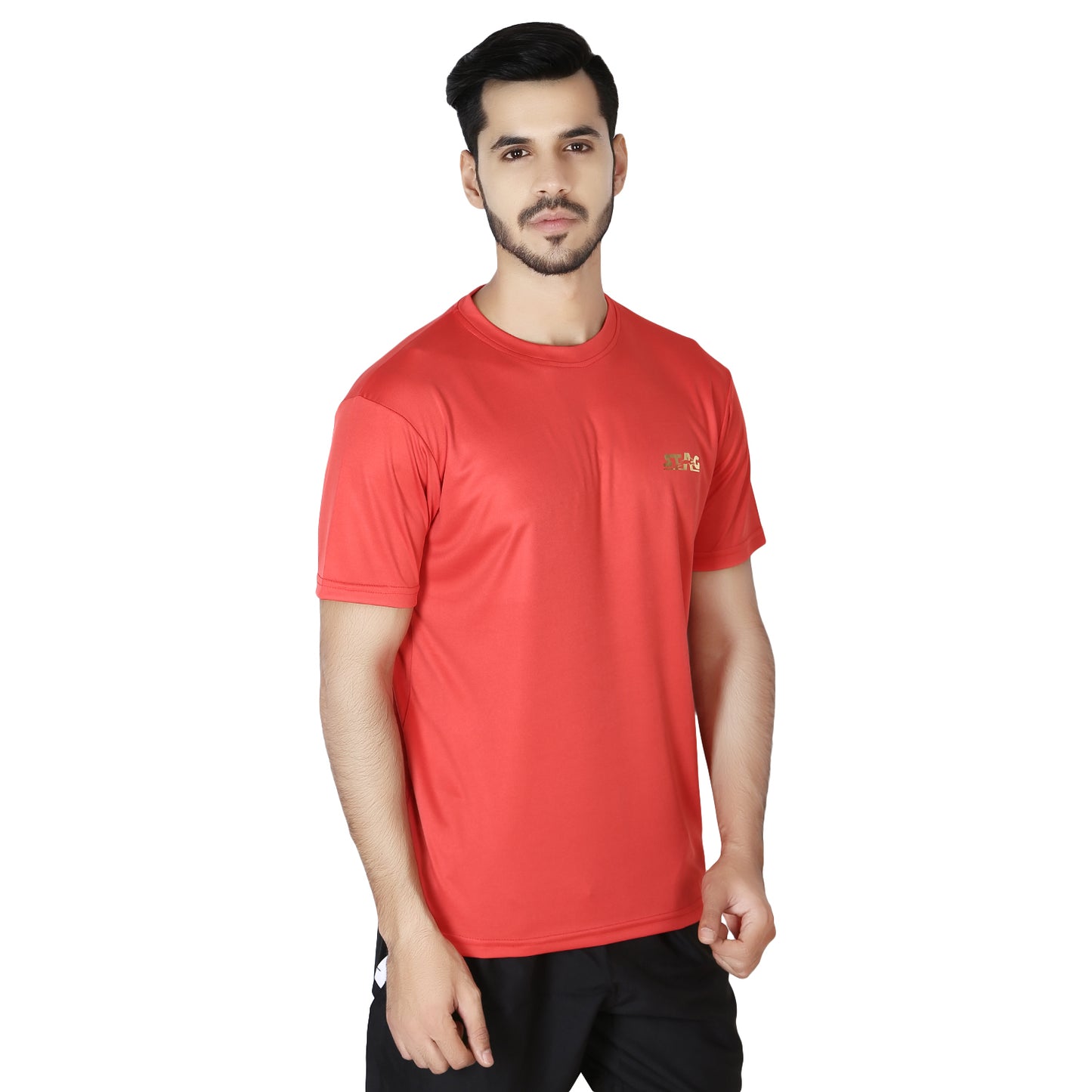 STAG GLOBAL Training  Men's Solid Athletic fit T-Shirt | Solid Sportswear for Active & Casual Use