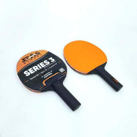 STAG GLOBAL Series 3 Table Tennis Playset | 2 Racquets & 3 Balls | Intermediate & Recreational Use