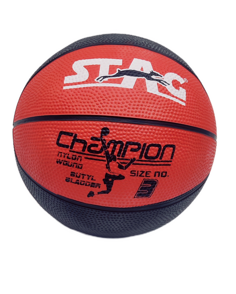 STAG GLOBAL Champion Basket Ball  | Size 3 | Nylon Wound | Butyl Bladder | High Grip for Kids & Beginners – alternate view