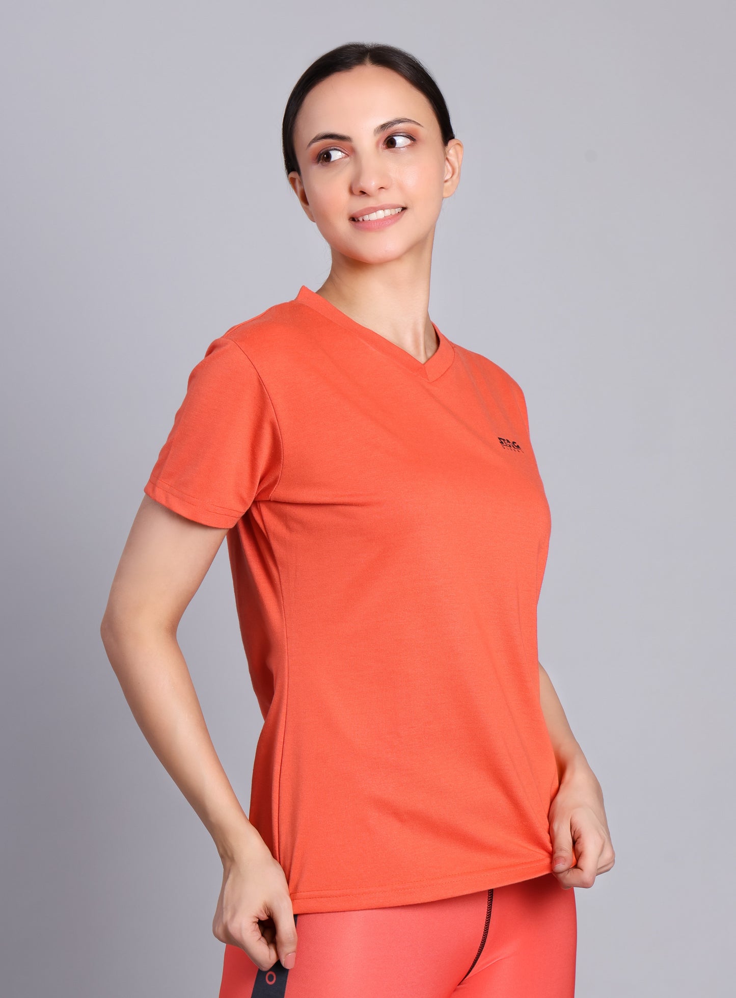 STAG GLOBAL Bliss Women's 100% Cotton V-Neck T-Shirt | Lightweight |  All-Day Comfort