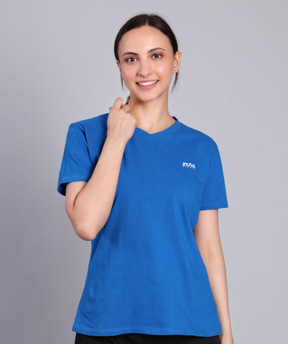 STAG GLOBAL Bliss Women's 100% Cotton V-Neck T-Shirt | Lightweight |  All-Day Comfort